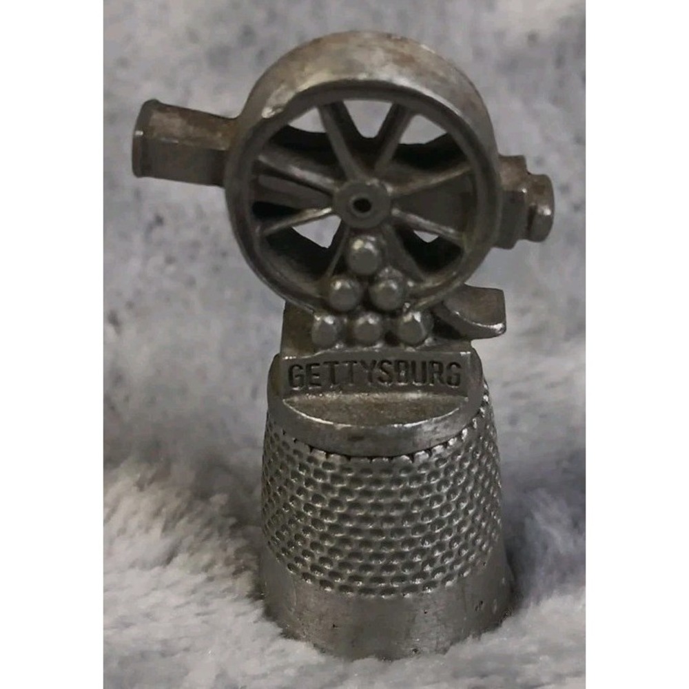 Vtg Souvenir Thimble Gettysburg Cannon‎ 1 2/3 Inch READ